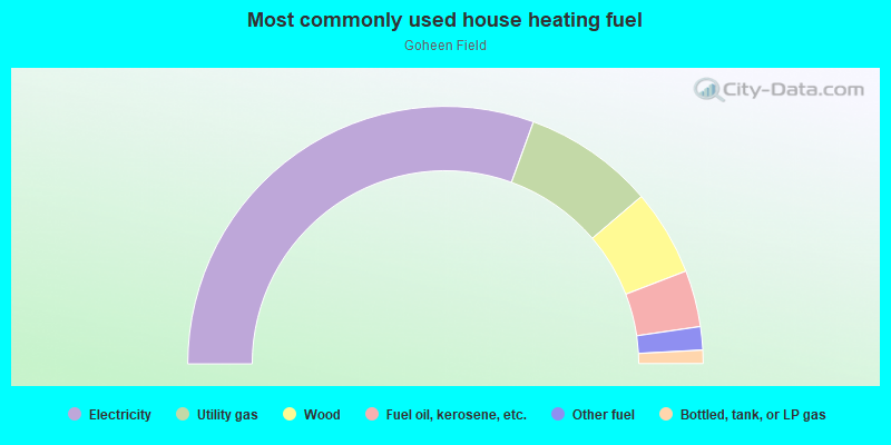 Most commonly used house heating fuel