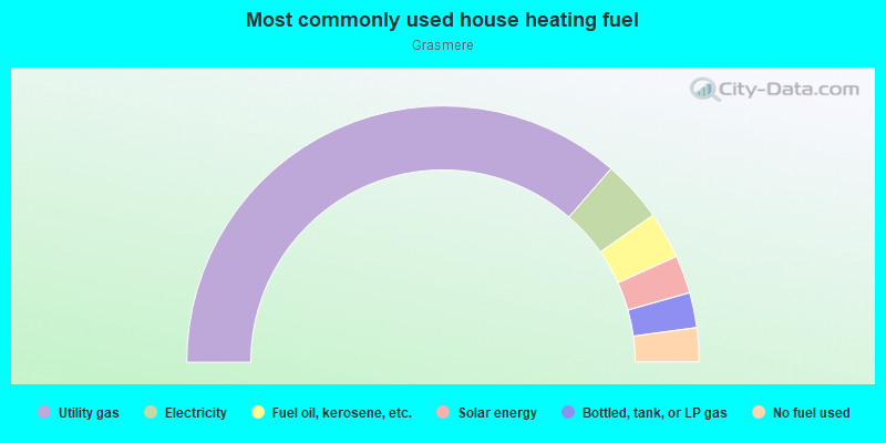 Most commonly used house heating fuel