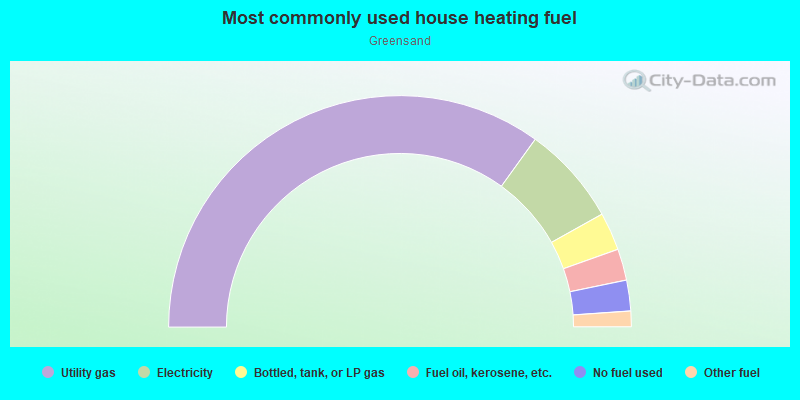 Most commonly used house heating fuel