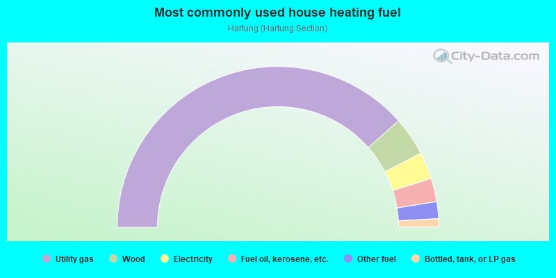 Most commonly used house heating fuel