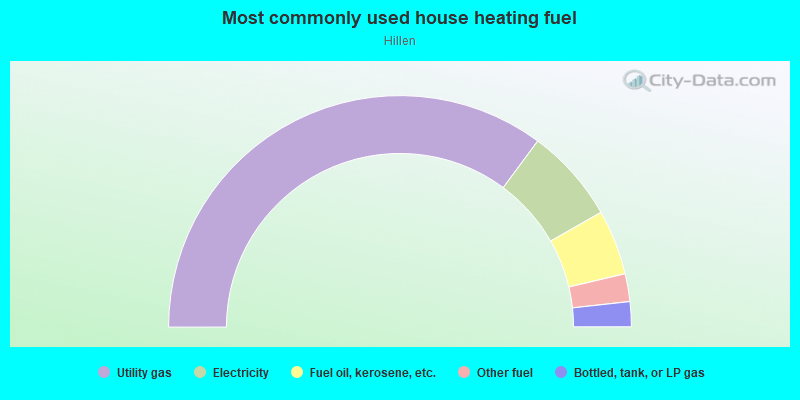 Most commonly used house heating fuel