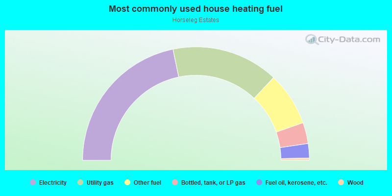 Most commonly used house heating fuel