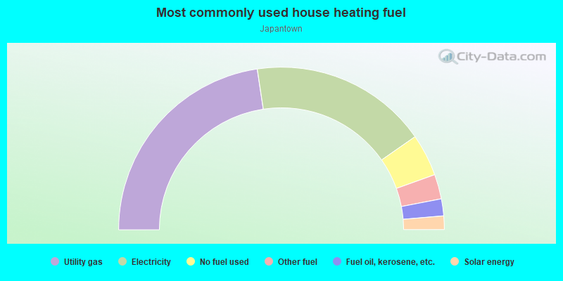 Most commonly used house heating fuel