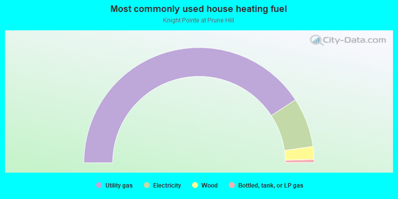 Most commonly used house heating fuel