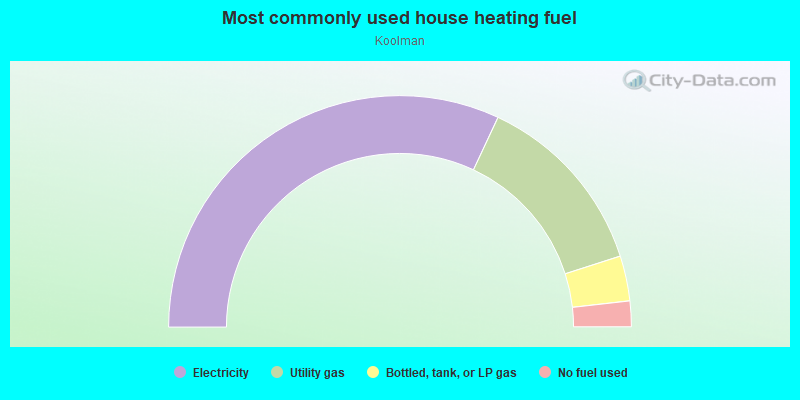 Most commonly used house heating fuel