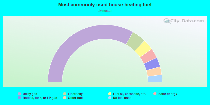 Most commonly used house heating fuel