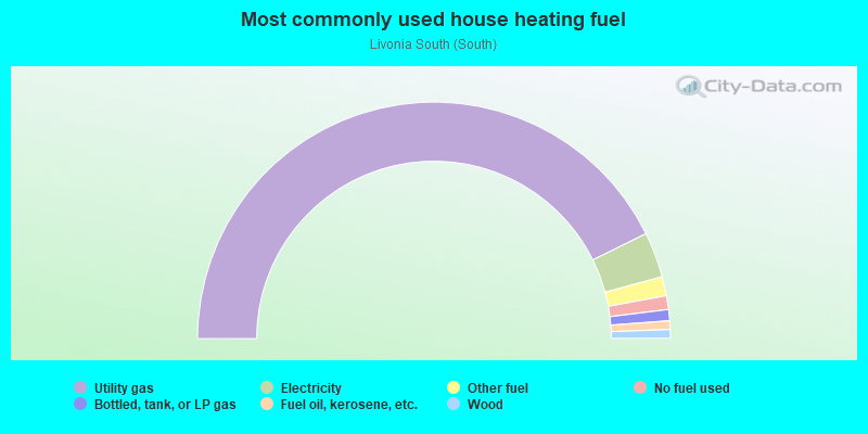 Most commonly used house heating fuel