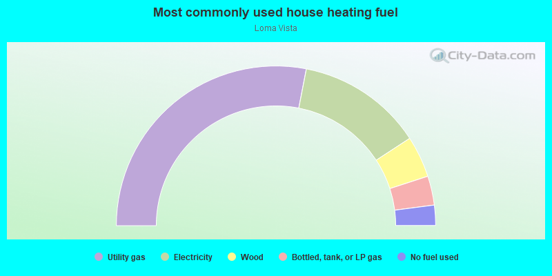 Most commonly used house heating fuel