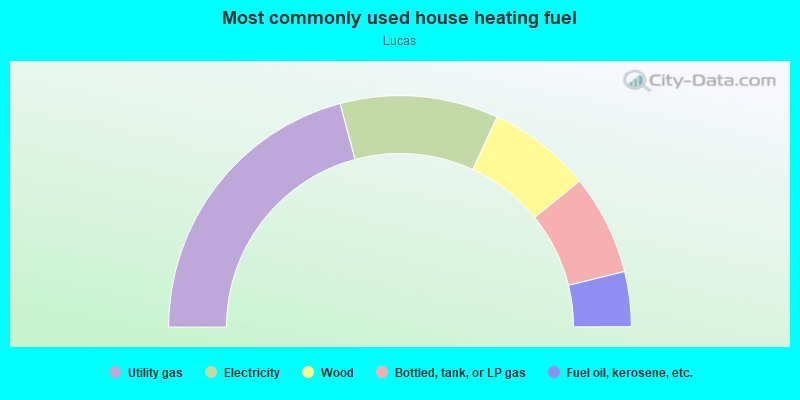 Most commonly used house heating fuel