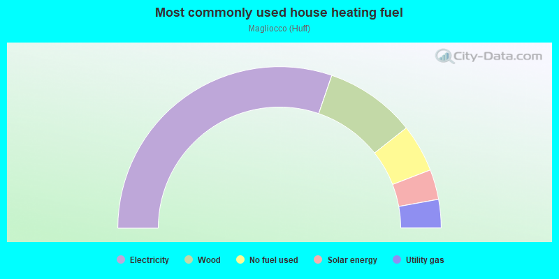 Most commonly used house heating fuel