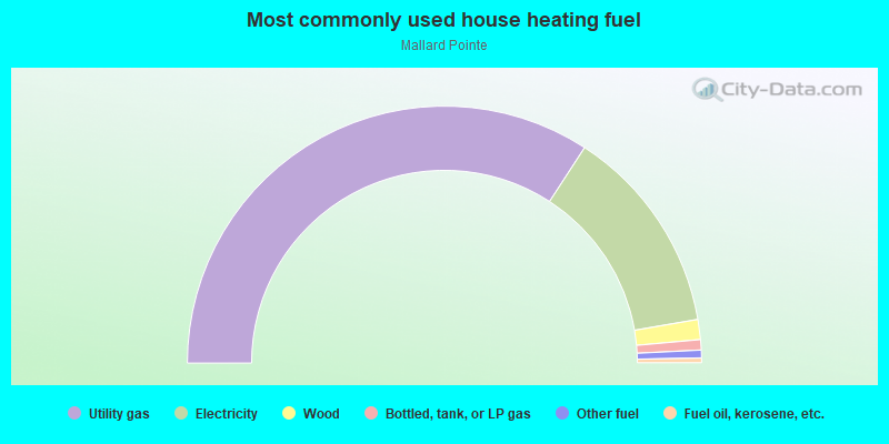 Most commonly used house heating fuel