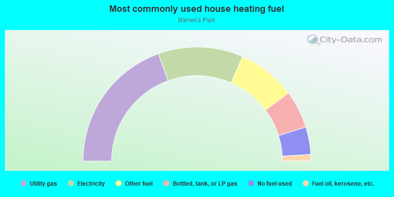 Most commonly used house heating fuel