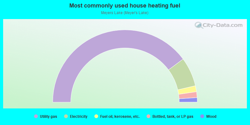 Most commonly used house heating fuel