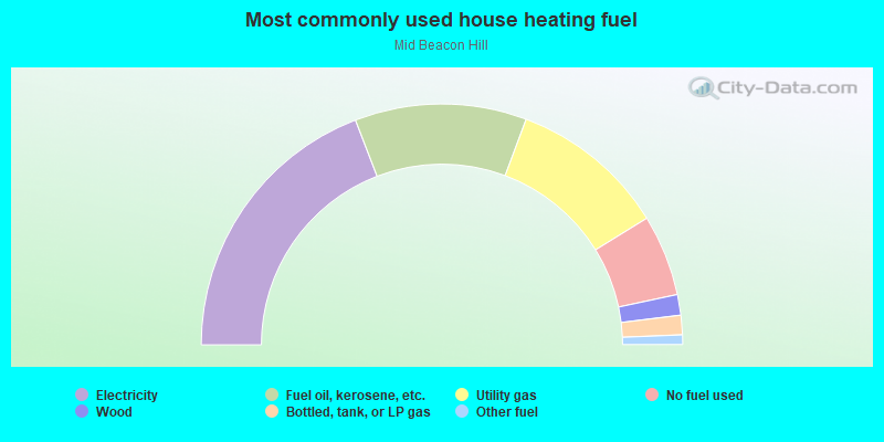 Most commonly used house heating fuel