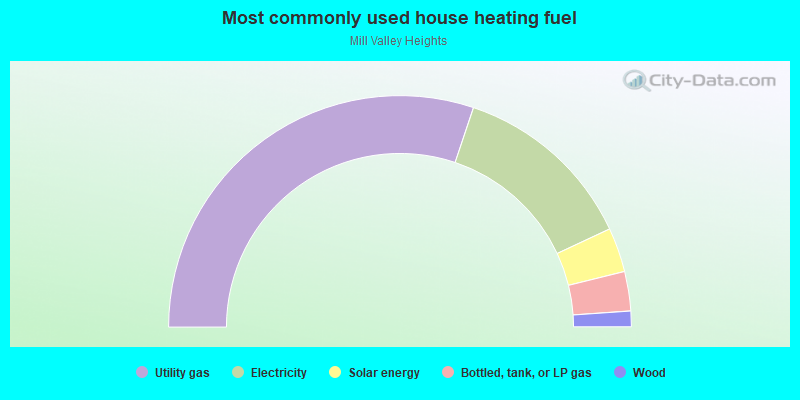 Most commonly used house heating fuel