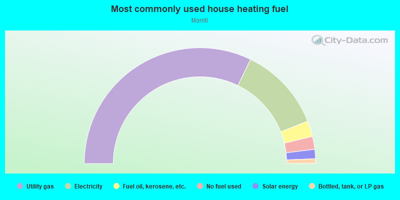 Most commonly used house heating fuel