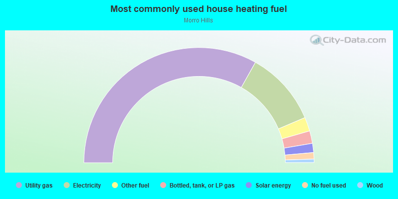 Most commonly used house heating fuel