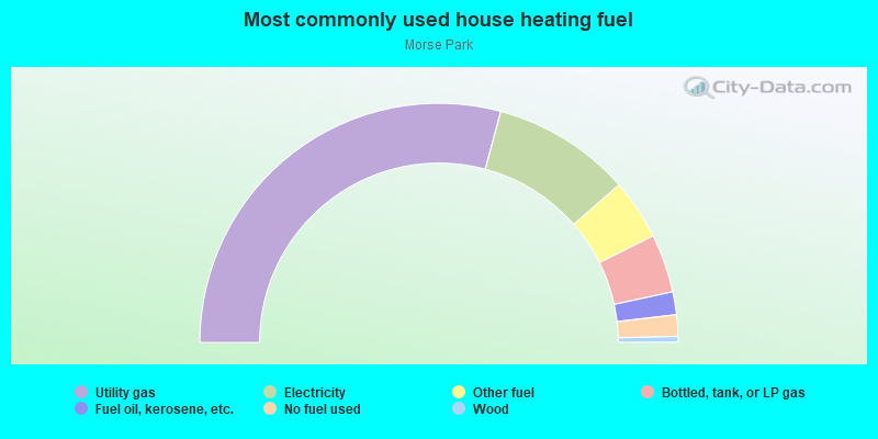 Most commonly used house heating fuel