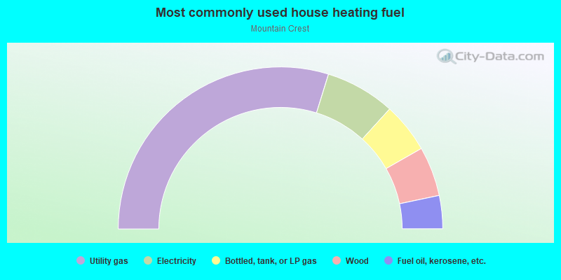 Most commonly used house heating fuel