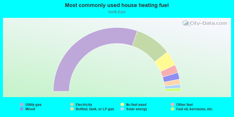 Most commonly used house heating fuel