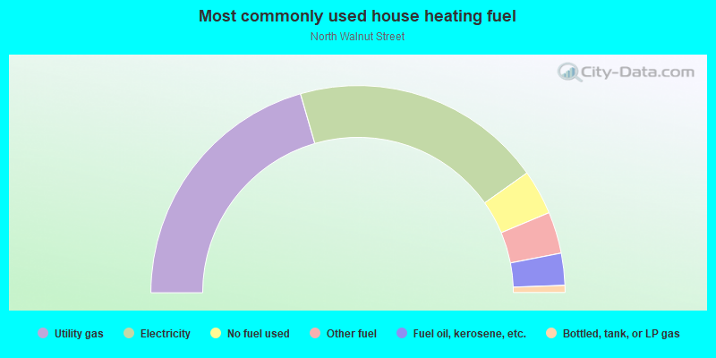 Most commonly used house heating fuel