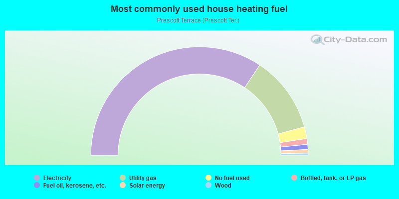 Most commonly used house heating fuel