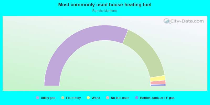 Most commonly used house heating fuel