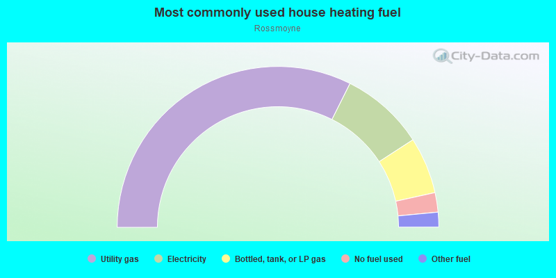 Most commonly used house heating fuel