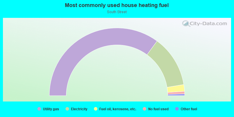 Most commonly used house heating fuel