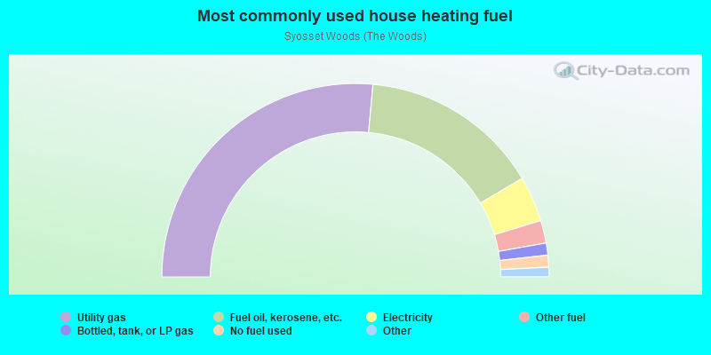 Most commonly used house heating fuel