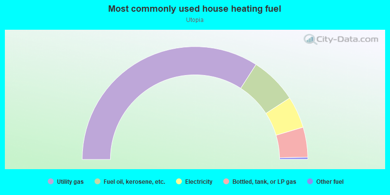 Most commonly used house heating fuel