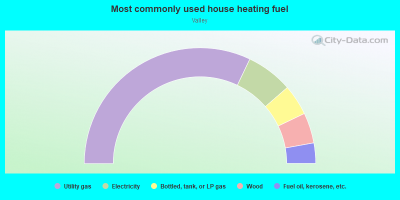 Most commonly used house heating fuel