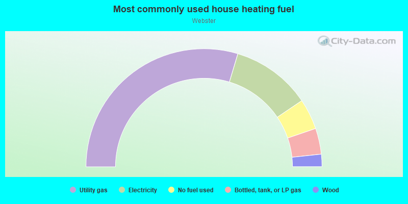 Most commonly used house heating fuel