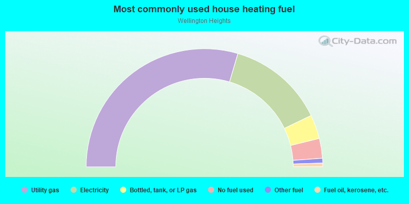 Most commonly used house heating fuel