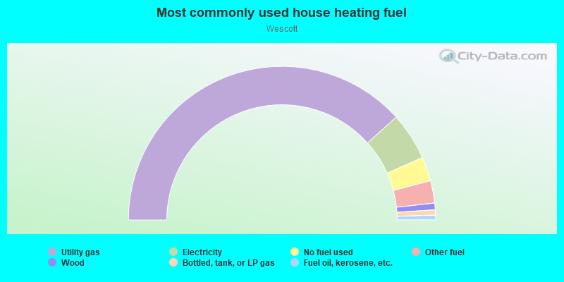 Most commonly used house heating fuel