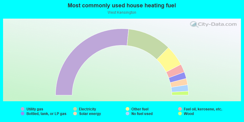 Most commonly used house heating fuel