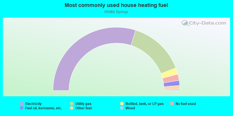 Most commonly used house heating fuel