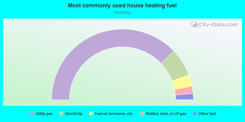 Most commonly used house heating fuel