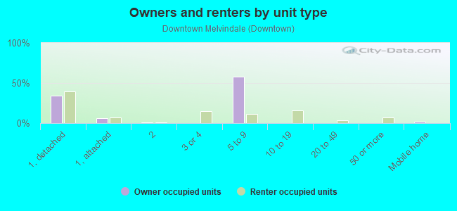 Owners and renters by unit type