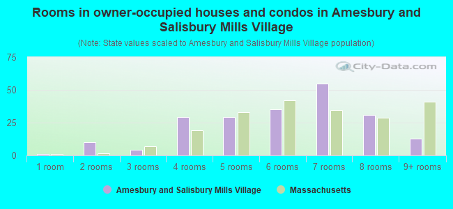 Rooms in owner-occupied houses and condos in Amesbury and Salisbury Mills Village