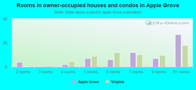 Rooms in owner-occupied houses and condos in Apple Grove