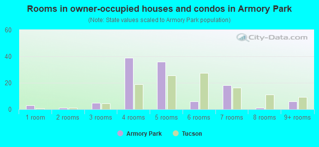 Rooms in owner-occupied houses and condos in Armory Park
