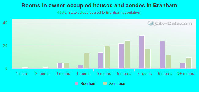 Rooms in owner-occupied houses and condos in Branham