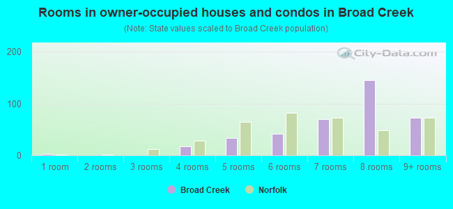 Rooms in owner-occupied houses and condos in Broad Creek
