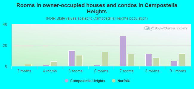 Rooms in owner-occupied houses and condos in Campostella Heights