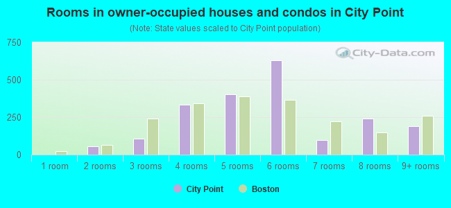 Rooms in owner-occupied houses and condos in City Point