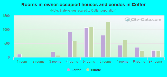 Rooms in owner-occupied houses and condos in Cotter