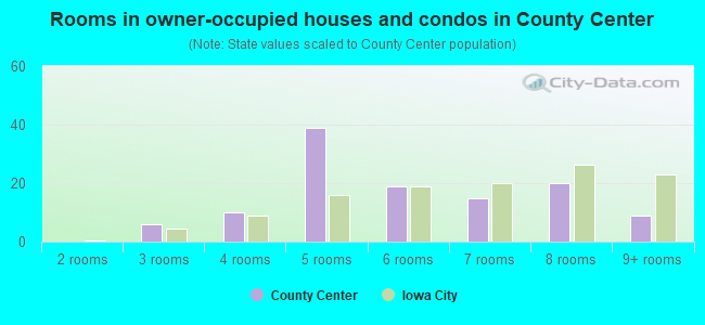 Rooms in owner-occupied houses and condos in County Center