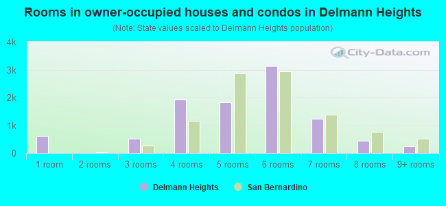 Rooms in owner-occupied houses and condos in Delmann Heights