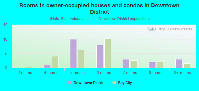 Rooms in owner-occupied houses and condos in Downtown District